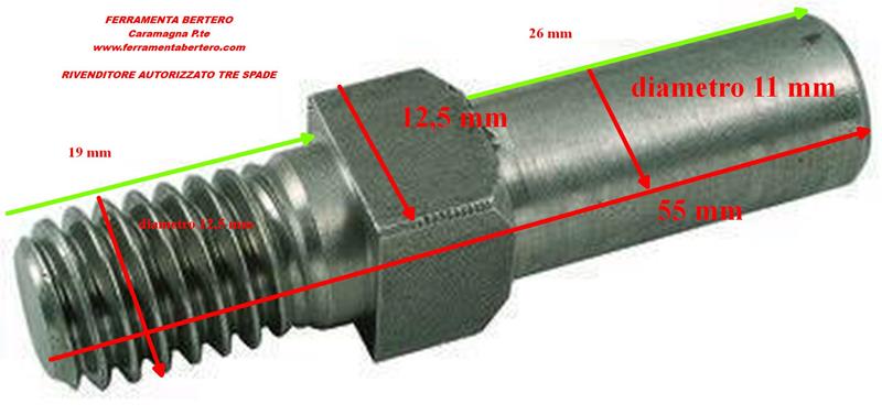 9541032 RICAMBIO TRITACARNE TRE SPADE PERNI CEMENTATI TC32 